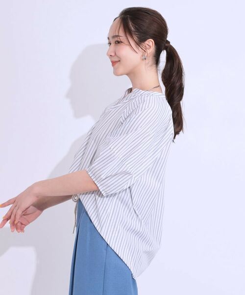 SHOO・LA・RUE / シューラルー シャツ・ブラウス | 【洗える/S-LL】洗濯後しわになりにくい 5分袖スキッパーブラウス | 詳細29