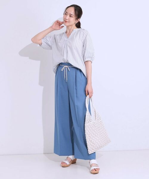 SHOO・LA・RUE / シューラルー シャツ・ブラウス | 【洗える/S-LL】洗濯後しわになりにくい 5分袖スキッパーブラウス | 詳細30