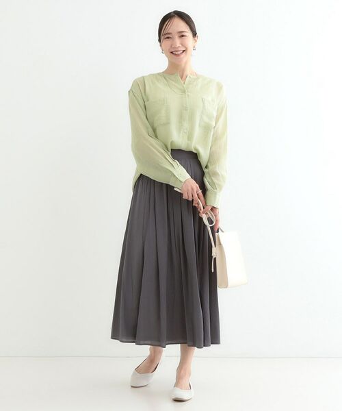 SHOO・LA・RUE / シューラルー シャツ・ブラウス | 【高レビュー】大人のシアー感 バンドカラーシャツ | 詳細19