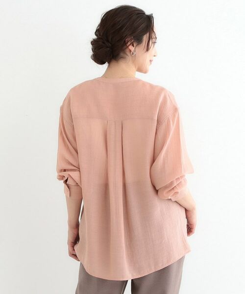 SHOO・LA・RUE / シューラルー シャツ・ブラウス | 【高レビュー】大人のシアー感 バンドカラーシャツ | 詳細2