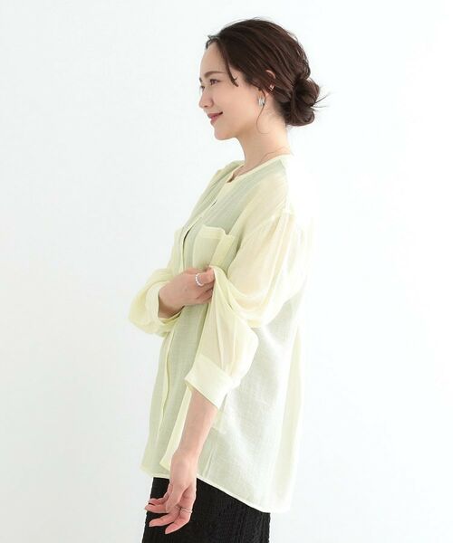 SHOO・LA・RUE / シューラルー シャツ・ブラウス | 【高レビュー】大人のシアー感 バンドカラーシャツ | 詳細22