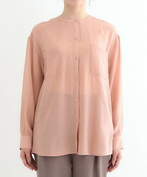 SHOO・LA・RUE / シューラルー シャツ・ブラウス | 【高レビュー】大人のシアー感 バンドカラーシャツ | 詳細25