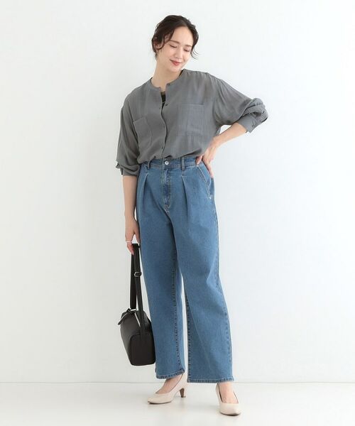 SHOO・LA・RUE / シューラルー シャツ・ブラウス | 【高レビュー】大人のシアー感 バンドカラーシャツ | 詳細7