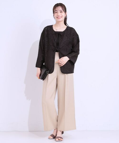 SHOO・LA・RUE / シューラルー カットソー | 【前後2WAY/S-LL】メッシュ×レースがこなれ見え リボントップス | 詳細19