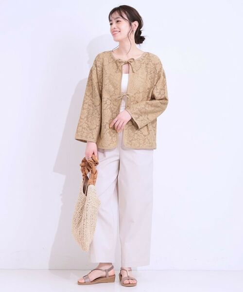 SHOO・LA・RUE / シューラルー カットソー | 【前後2WAY/S-LL】メッシュ×レースがこなれ見え リボントップス | 詳細5