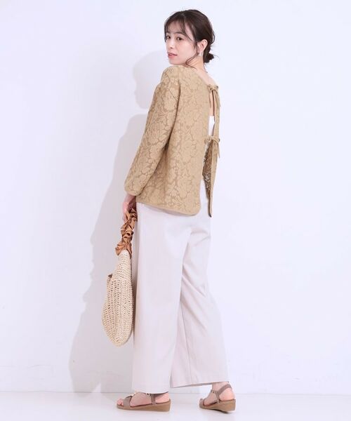 SHOO・LA・RUE / シューラルー カットソー | 【前後2WAY/S-LL】メッシュ×レースがこなれ見え リボントップス | 詳細6