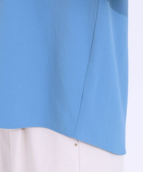 SHOO・LA・RUE / シューラルー シャツ・ブラウス | 【洗える/ひんやり/S-LL】フェミニンもクールも フリルリボン5分袖ブラウス | 詳細18