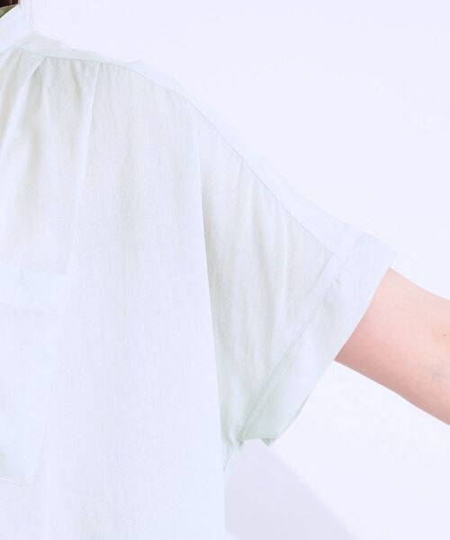 SHOO・LA・RUE / シューラルー シャツ・ブラウス | 【S-LL/セットアップ可】大人のシアー感 バンドカラーブラウス | 詳細22