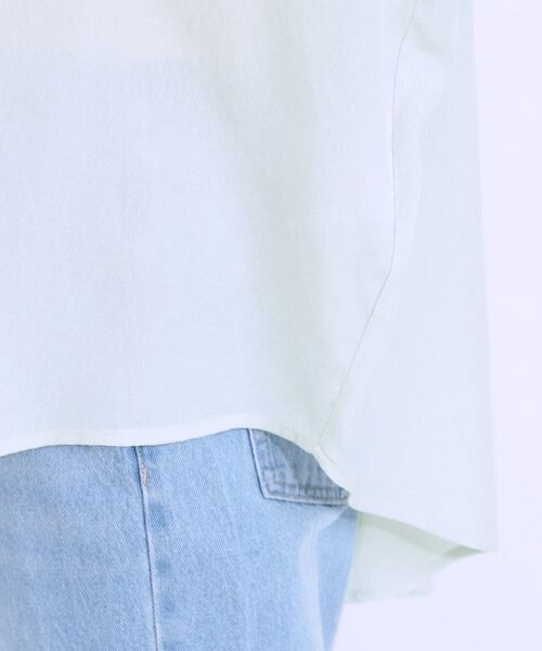 SHOO・LA・RUE / シューラルー シャツ・ブラウス | 【S-LL/セットアップ可】大人のシアー感 バンドカラーブラウス | 詳細23