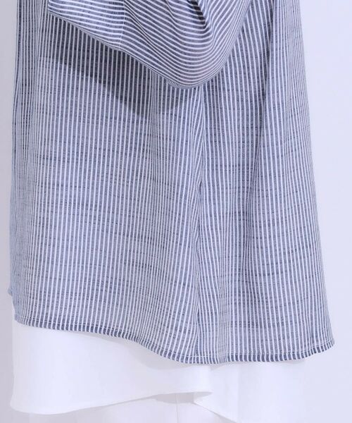 SHOO・LA・RUE / シューラルー カットソー | 【洗える/S-LL】一枚でサマ見え お袖折り返し 裾レイヤードトップス | 詳細23