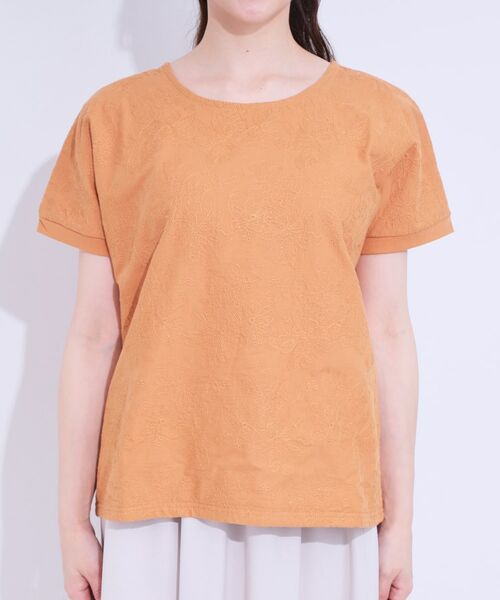 SHOO・LA・RUE / シューラルー カットソー | 【S-LL】一枚でサマ見え フローラル刺繍トップス | 詳細13