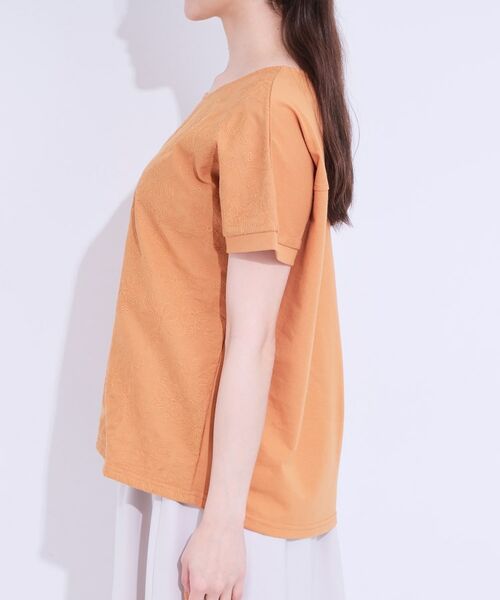 SHOO・LA・RUE / シューラルー カットソー | 【S-LL】一枚でサマ見え フローラル刺繍トップス | 詳細14