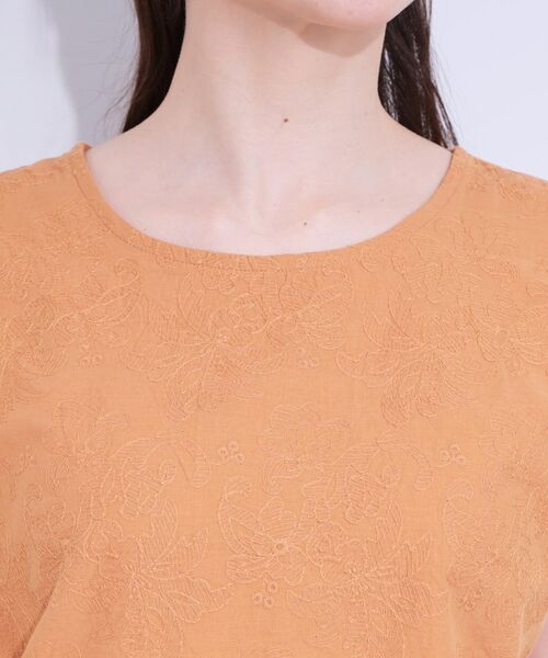 SHOO・LA・RUE / シューラルー カットソー | 【S-LL】一枚でサマ見え フローラル刺繍トップス | 詳細16