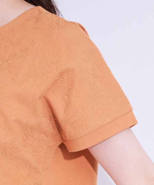 SHOO・LA・RUE / シューラルー カットソー | 【S-LL】一枚でサマ見え フローラル刺繍トップス | 詳細18