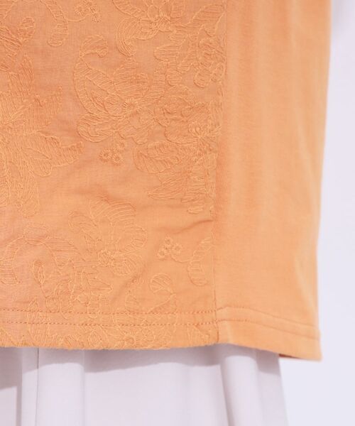 SHOO・LA・RUE / シューラルー カットソー | 【S-LL】一枚でサマ見え フローラル刺繍トップス | 詳細19
