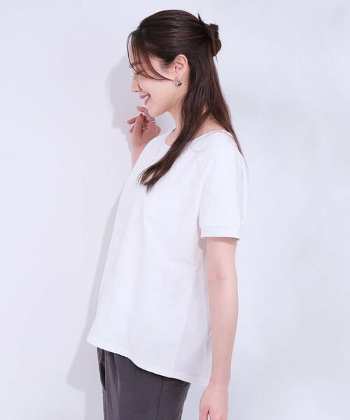 SHOO・LA・RUE / シューラルー カットソー | 【S-LL】一枚でサマ見え フローラル刺繍トップス | 詳細2