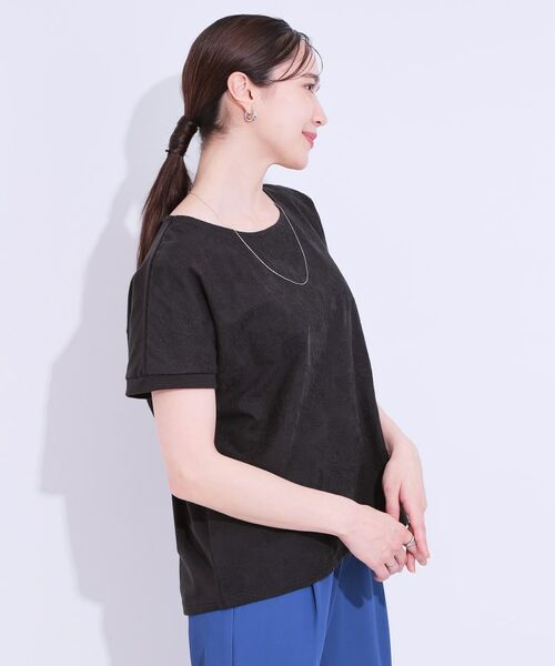 SHOO・LA・RUE / シューラルー カットソー | 【S-LL】一枚でサマ見え フローラル刺繍トップス | 詳細6