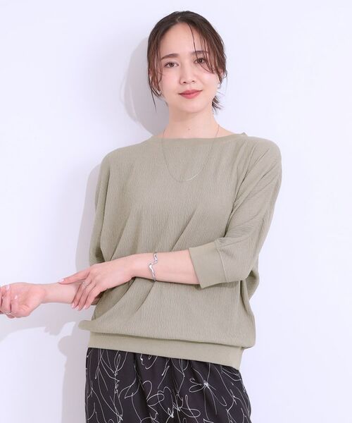 SHOO・LA・RUE / シューラルー カットソー | ゆるシルエットが心地よい リブドルマントップス | 詳細1