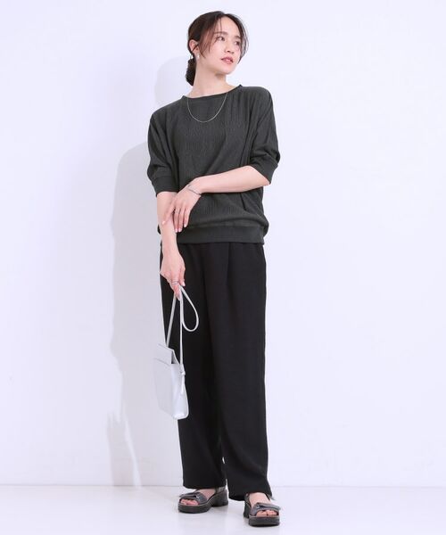 SHOO・LA・RUE / シューラルー カットソー | ゆるシルエットが心地よい リブドルマントップス | 詳細19