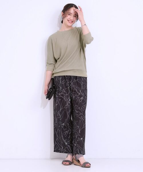 SHOO・LA・RUE / シューラルー カットソー | ゆるシルエットが心地よい リブドルマントップス | 詳細3