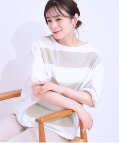 SHOO・LA・RUE / シューラルー カットソー | ふわりシルエットが新しい ワイドピッチボーダートップス