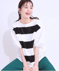 SHOO・LA・RUE / シューラルー カットソー | ふわりシルエットが新しい ワイドピッチボーダートップス