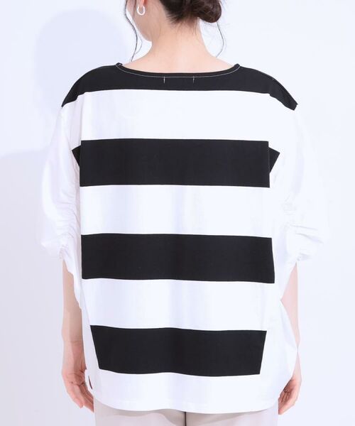 SHOO・LA・RUE / シューラルー カットソー | ふわりシルエットが新しい ワイドピッチボーダートップス | 詳細24