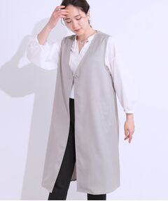 SHOO・LA・RUE / シューラルー ベスト | 【S-LL/体型カバー】後ろ姿もきれい見え バックプリーツジレ