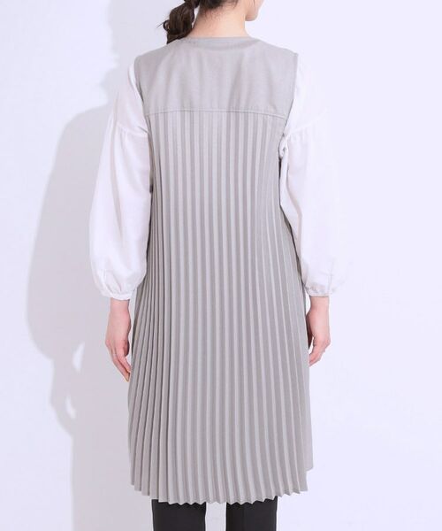 SHOO・LA・RUE / シューラルー ベスト | 【S-LL/体型カバー】後ろ姿もきれい見え バックプリーツジレ | 詳細11