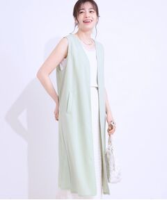 SHOO・LA・RUE / シューラルー ベスト | 旬を取り入れながら体型カバー ボタンレスエアリージレ