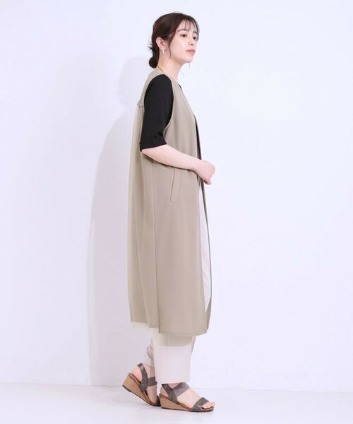 SHOO・LA・RUE / シューラルー ベスト | 旬を取り入れながら体型カバー ボタンレスエアリージレ | 詳細11