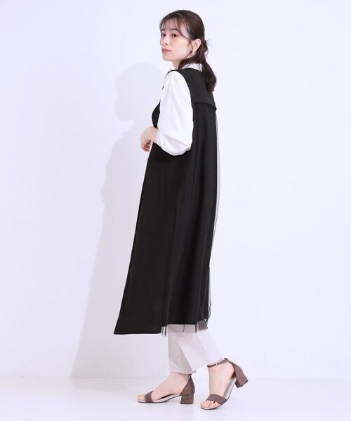 SHOO・LA・RUE / シューラルー ベスト | 旬を取り入れながら体型カバー ボタンレスエアリージレ | 詳細2