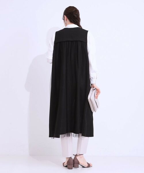 SHOO・LA・RUE / シューラルー ベスト | 旬を取り入れながら体型カバー ボタンレスエアリージレ | 詳細3