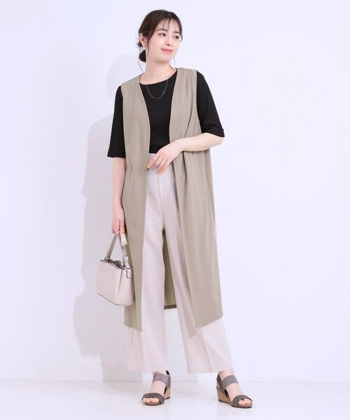 SHOO・LA・RUE / シューラルー ベスト | 旬を取り入れながら体型カバー ボタンレスエアリージレ | 詳細9