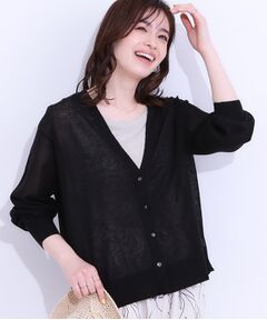 SHOO・LA・RUE / シューラルー カーディガン・ボレロ | 【洗える】ナチュラルなシアー感が魅力 Vネックカーディガン