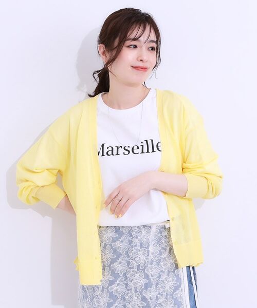 SHOO・LA・RUE / シューラルー カーディガン・ボレロ | 【洗える/S-LL】ナチュラルなシアー感が魅力 Vネックカーディガン | 詳細21