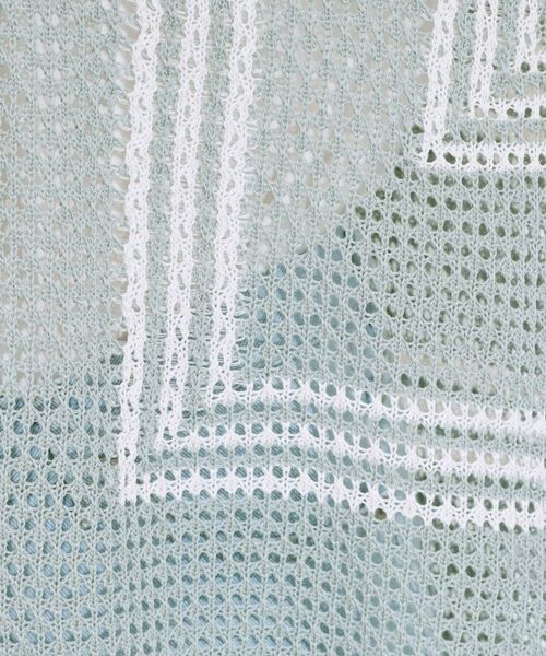 SHOO・LA・RUE / シューラルー カーディガン・ボレロ | レースのような編み柄が上品 Vネックカーディガン | 詳細12