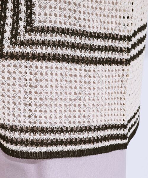 SHOO・LA・RUE / シューラルー カーディガン・ボレロ | レースのような編み柄が上品 Vネックカーディガン | 詳細18