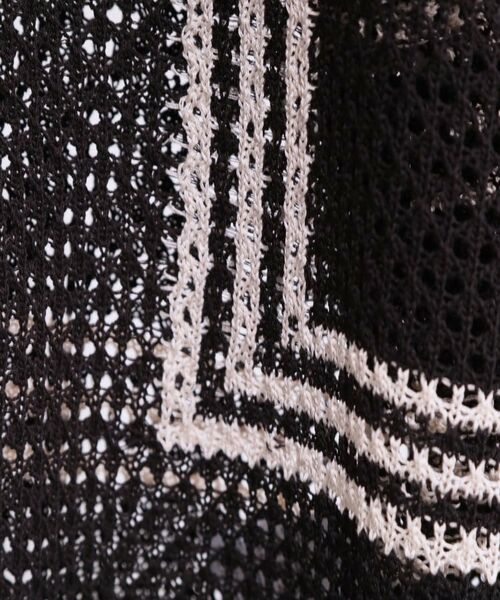 SHOO・LA・RUE / シューラルー カーディガン・ボレロ | レースのような編み柄が上品 Vネックカーディガン | 詳細8