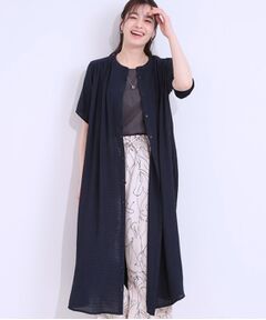 SHOO・LA・RUE / シューラルー ミニ丈・ひざ丈ワンピース | さらさら ドビーギャザー シャツワンピース