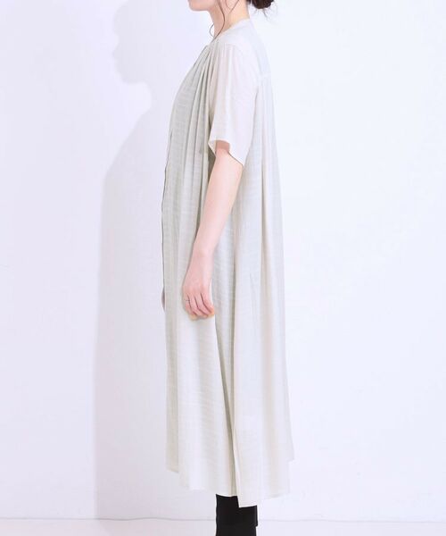 SHOO・LA・RUE / シューラルー ミニ丈・ひざ丈ワンピース | さらさら ドビーギャザー シャツワンピース | 詳細14