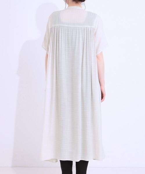 SHOO・LA・RUE / シューラルー ミニ丈・ひざ丈ワンピース | さらさら ドビーギャザー シャツワンピース | 詳細15