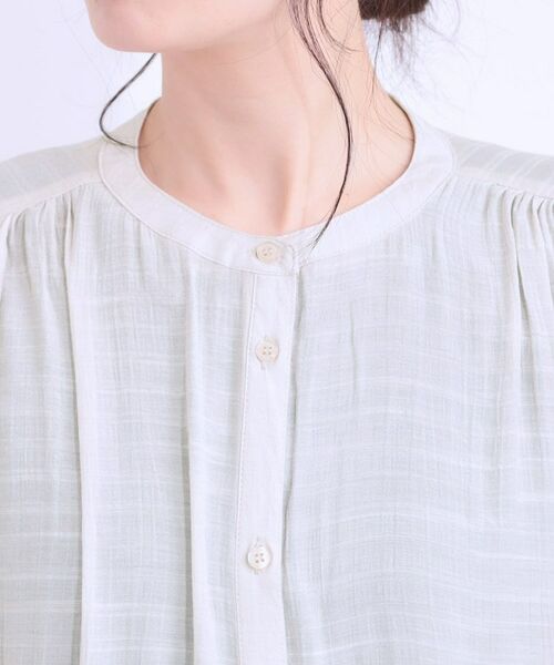 SHOO・LA・RUE / シューラルー ミニ丈・ひざ丈ワンピース | さらさら ドビーギャザー シャツワンピース | 詳細16