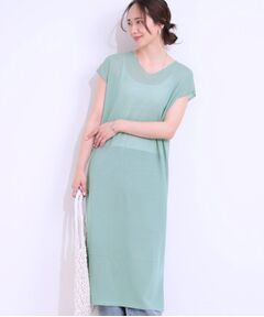 SHOO・LA・RUE / シューラルー ロング・マキシ丈ワンピース | 【洗える/S-LL】大人のシアーニットワンピース