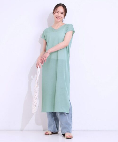 SHOO・LA・RUE / シューラルー ロング・マキシ丈ワンピース | 【洗える/S-LL】大人のシアーニットワンピース | 詳細5