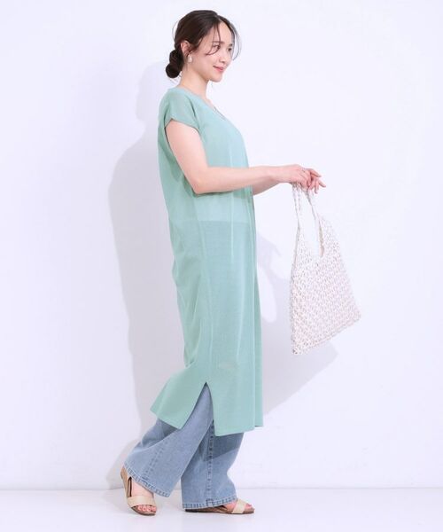 SHOO・LA・RUE / シューラルー ロング・マキシ丈ワンピース | 【洗える/S-LL】大人のシアーニットワンピース | 詳細6