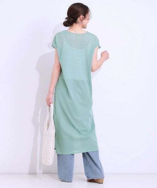 SHOO・LA・RUE / シューラルー ロング・マキシ丈ワンピース | 【洗える/S-LL】大人のシアーニットワンピース | 詳細7