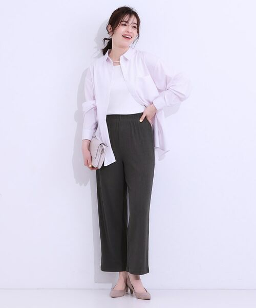 SHOO・LA・RUE / シューラルー パンツ | 【S-LL】さらっと穿けて動きやすい リブイージーパンツ | 詳細3