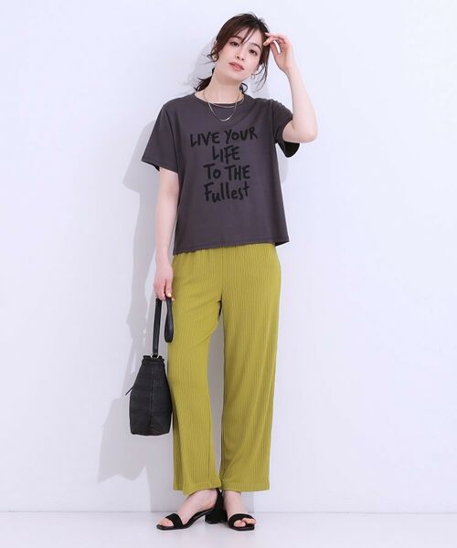 SHOO・LA・RUE / シューラルー パンツ | 【S-LL】さらっと穿けて動きやすい リブイージーパンツ | 詳細7