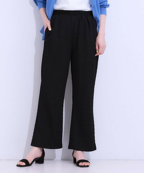 SHOO・LA・RUE / シューラルー パンツ | 【洗える/S-LL】ウエストゴムで楽ちん ジャカード柄イージーパンツ | 詳細5